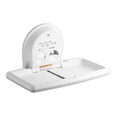 Koala Kare White Granite Horizontal Surface-Mounted Baby Changing Station with Stainless Steel Inset- CHICKEN PIECES