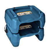 Koala Kare Blue Plastic Booster Seat with Safety Strap - Dual Height Versatility- CHICKEN PIECES