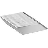 CP Full Size 18" x 26" 19 Gauge Wire in Rim Aluminum Bun Pan / Sheet Pan (12/Case)-Chicken Pieces