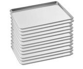 CP Two-Thirds Size 19 Gauge 16" x 22" Wire in Rim Aluminum Bun / Sheet Pan (12/Case)- CHICKEN PIECES