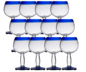 Libbey Aruba 21 oz. Round Cobalt Blue Cocktail Glass Set - 12/Case-Chicken Pieces