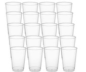 CP 12 oz. Clear Disposable Plastic Tumbler - 20/Pack | Convenience in Clear Plastic Tumblers!-Chicken Pieces