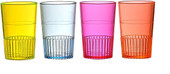 Fineline Quenchers 1.5 oz. Mixed Neon Hard Plastic Shooter Glass - 300/Case