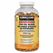  Kirkland Signature 100% Wild Fish Oil Blend - 400 Softgels | Omega-3 Fatty Acid Support 
