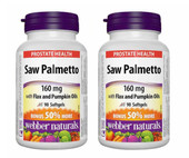 webber naturals Webber Naturals Saw Palmetto Extract 160mg - 2 x 90 Softgels | Prostate Health Support 