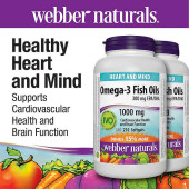 webber naturals Webber Naturals 1000mg Omega-3 Softgels - 2-Pack (210-count Each) | Heart & Brain Health 