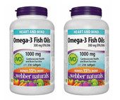 webber naturals Webber Naturals 1000mg Omega-3 Softgels - 2-Pack (210-count Each) | Heart & Brain Health 