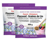 webber naturals Webber Naturals Organic Ground Flaxseed, 900 g, 2-Pack | Nutrient-Rich Flaxseed for a Healthy Diet 