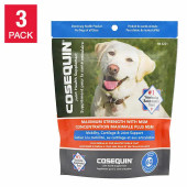  Cosequin Maximum Strength with MSM Plus Omega-3's Joint Health Supplement for Dogs - 3 x 60 Soft Chews | Support Your Dog's Joints with Maximum Strength Cosequin 