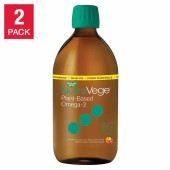  NutraVege Liquid Omega-3 Plant Based, Strawberry-Orange Flavour, 2 Bottles of 500 mL | Enjoy the Delightful Taste of Plant-Based Omega-3 