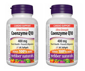 webber naturals Webber Naturals 400mg Coenzyme Q10 Softgels - 2-Pack (60-count Each) | Heart & Cellular Health 