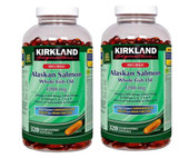  Kirkland Signature 100% Wild Alaskan Salmon Whole Fish Oil, 320 Softgels | Pure Omega-3 from Wild Alaskan Salmon 