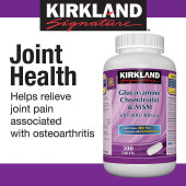  Kirkland Signature Glucosamine, Chondroitin and MSM Tablets, 300-count | Joint Health Support 