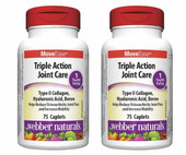 webber naturals Webber Naturals Triple Action Joint Care - 75 Caplets, 2-pack | Comprehensive Joint Health Support 