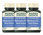 Adrien Gagnon Melatonin 10mg Dual Action Extra-Strength - 3 x 60 Tablets | Sleep and Relaxation Support-Chicken Pieces
