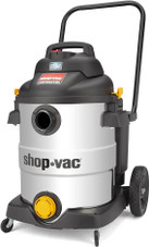Shop-Vac 12 Gallon 6.5 Peak HP Carted Stainless Steel Wet / Dry Vacuum with Tool Kit | Heavy-Duty Cleaning Power