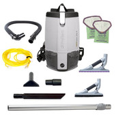 ProTeam ProVac FS6 6 Qt. Backpack Vacuum with 107532 Tool Kit - 120V | Powerful Cleaning and Comprehensive Tool Kit