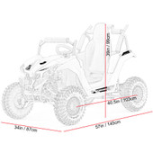  Mototec Raider Kids Utv 48v 1200w Full Suspension Red 