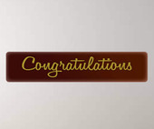 Chocolatree Congratulations Chocolate Decoration - 420/Case - Celebrate Achievements with Chocolate Art