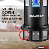 Dynatrap DT1750 | Indoor/Outdoor Insect Trap | AtraktaGlo Light, 14 Watts | Black - Covers 3/4 Acre