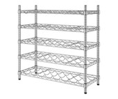 CP Wine Rack 14" x 36" 5 Shelf 40-Bottle Wire with 34" Posts-Chicken Pieces