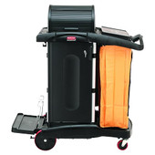 Rubbermaid High Security Janitor Cart with Locking Hood and Cabinets- Chicken Pieces