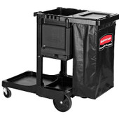 Rubbermaid Executive Janitor Cart with Locking Cabinet- Chicken Pieces