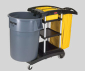 Rubbermaid High Capacity Janitor Cart - Streamlined Cleaning and Organization- Chicken Pieces