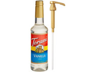 Torani Vanilla Flavoring Syrup Plastic 750 mL Bonus Squeeze Pump
