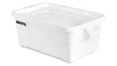 Rubbermaid BRUTE 14 Gallon White NSF Tote with Lid (6-Pack) - Durable and Versatile Storage Solution-Chicken Pieces