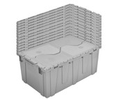 CP 27" x 17" x 12" Gray Chafer / Storage Box (12-Pack) - Versatile Food Storage and Transport Solution-Chicken Pieces