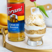 CHICKEN PIECES - Torani Creme de Banana Flavoring Syrup Plastic 750 mL Bonus Squeeze Pump