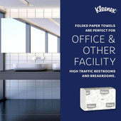  Kleenex Multifold White Paper Towels (02046) | 150 Tri Fold Towels/Pack | 8 Packs/Case - Total 1,200 Towels 