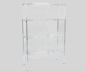 Chicken Pieces CP NSF Stationary Chrome Wire Security Cage Kit - 18" x 48" x 74" | Secure & Stable Storage Solution