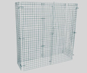 Chicken Pieces CP NSF Green Wire Security Cage - 18" x 60" x 61" | Secure Storage Solution