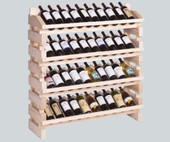 Franmara Modularack Pro Full Display Natural Wooden 40 Bottle Wine Rack-Chicken Pieces