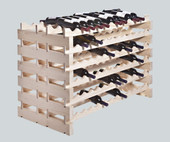 Franmara Modularack Natural Wooden Modular Pro Double-Deep 144 Bottle Wine Rack-Chicken Pieces