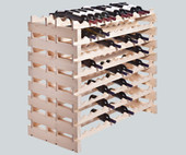 Franmara Modularack Natural Wooden Modular Pro Double-Deep 192 Bottle Wine Rack-Chicken Pieces