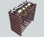 Franmara Modularack 192 Bottle Pro Double-Deep Wooden Modular Wine Rack-Chicken Pieces
