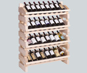 Franmara Modularack Pro Full Display Natural Wooden Modular Wine Rack 32 Bottle-Chicken Pieces