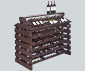 Franmara Modularack 144 Bottle Pro Island Deluxe Stained Wooden Wine Rack-Chicken Pieces