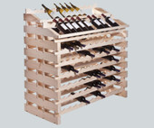 Franmara Modularack Pro Waterfall Natural Wooden Modular 180 Bottle Wine Rack-Chicken Pieces