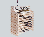 Franmara Modularack 204 Bottle Pro Waterfall Deluxe Natural Wooden Wine Rack-Chicken Pieces