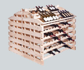 Franmara Modularack Natural Wooden Modular  312 Bottle Wine Rack-Chicken Pieces