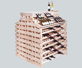 Franmara Modularack 408 Bottle Pro Waterfall Deluxe Gondola Natural Wooden Wine Rack-Chicken Pieces