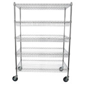 Chicken Pieces CP NSF Chrome 4 Basket and 1 Shelf Kit - 24" x 48" x 70" | Organize with Style and Durability 