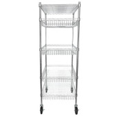 Chicken Pieces CP NSF Chrome 4 Basket and 1 Shelf Kit - 24" x 36" x 70" | Stylish and Durable Storage Solution 