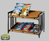 Cal-Mil Mission Two Tier Merchandiser - 23" x 13" x 15" - Efficient Snack Display Stand