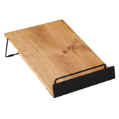  Cal-Mil Madera Adjustable Display Merchandiser - Rustic Pine and Black Powder-Coated Metal 