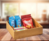 Cal-Mil Madera 12" x 10" x 3 1/2" Wood Stacking Box | Rustic Display for Snacks, Condiments, and More